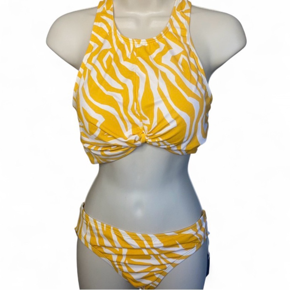 Sunny Zebra Print Bikini Set Vacation Spring Summer Beach NWT